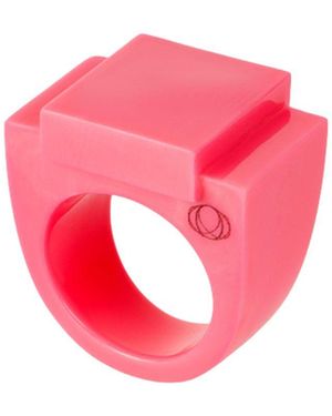 THE ROSE Neon Bague Urbone – Sculptural Ring - Pink