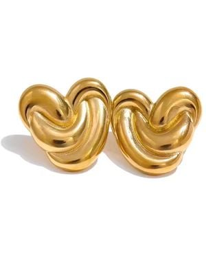 Decolet the label Heart Swirl Earrings - Metallic