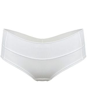 MONIQUE MORIN LINGERIE Core Low Rise Hipster Crystal - White