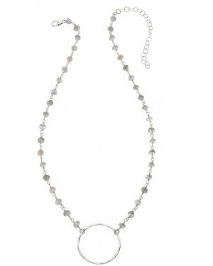 Heather Hawkins Jewelry Large Hammered Circle Necklace - Metallic