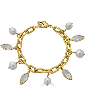 Loni Paul Jewelry Marquise & Pearl Bracelet - Metallic