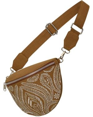 Jodi Lee Neutrals All That Jazz Belt Bag Taupe Canvas - Multicolour