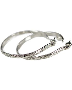 Melt'm Jewelry Large Oval Hoop Earrings - Metallic