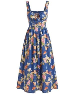Yumi Kim Evi Linen Dress - Blue