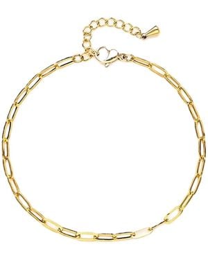 Elk & Bloom Paperclip Chain 14K Link Bracelet - Metallic