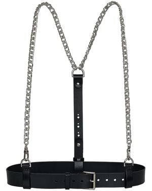 Haute Cuir Chain Suspender Harness - White