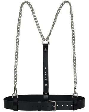 Haute Cuir Chain Suspender Harness - White