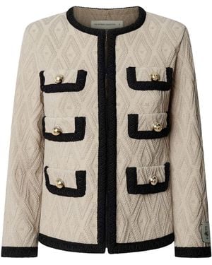 The Extreme Collection Hazelnut Jacket With Contrast Trims - Brown