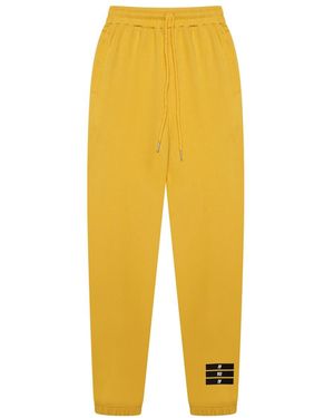 474 co 474 Organic Fitted Jogger Trousers – Mustard - Yellow