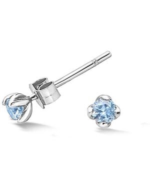 Dower & Hall Aquamarine Orissa Studs - White