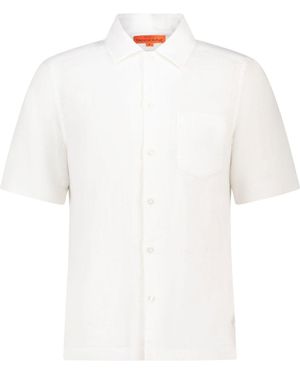 Maison Tangerine Linen Short Sleeve Shirt For - White