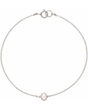 Lily & Roo Sterling Single Pearl Bracelet - Metallic