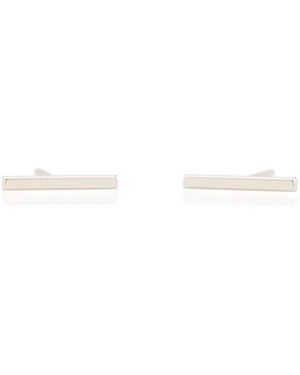 Kris Nations Bar Dash Stud Earrings - White
