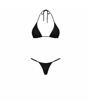 Dear Lover Obsidian Thong Bikini Set - White