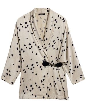 Nocturne Printed Wrap Jacket - Natural
