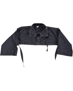 Zasta Studio Restraint Crop Denim Jacket - Blue