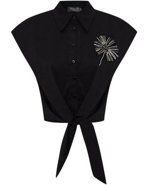 Exquise Kimberly Embellished Shirt - Black