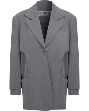 Coloreve Hole Blazer - Gray