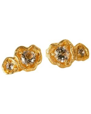 Claire Hill Designs Topaz Climber Stud Earrings - Metallic