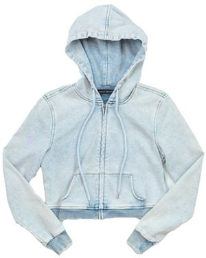 Circular Path Calista Terry Jean Hoodie - Blue