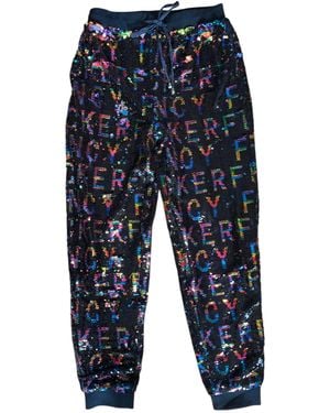 Any Old Iron Reversible Sequin Fancy Fucker Joggers - Blue