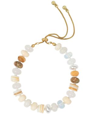 Saachi Beaded Natural Bracelet - Metallic