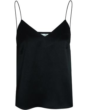 2KStyle Irina Satin Effect Spaghetti Straps Camisole - Black