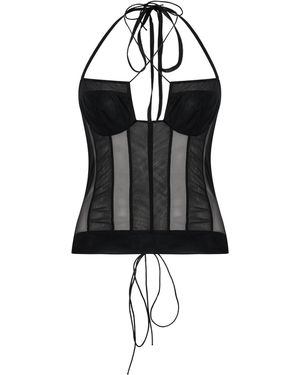 Pcfg Tulle Top - Black