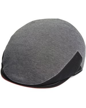 Dasmarca Hats Dasmarca Brody Charcoal Cotton Summer Flat Cap With Bright Coloured Under Peak - Grey
