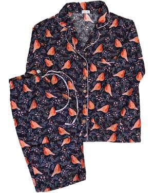 Lula-Ru Ceri's Robins Pajama Set - Blue