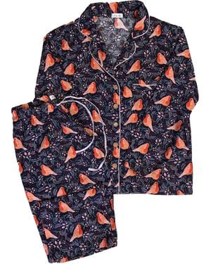 Lula-Ru Ceri's Robins Pyjama Set - Blue