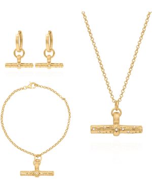 Luna Charles T-Bar Gift Set - Metallic