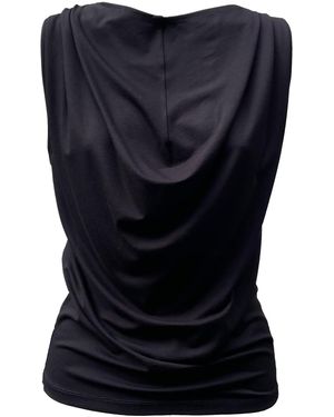 Imaatu Onu Top Sculpting Elastic Viscose Waterfall Drape - Blue