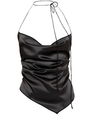 SVETA Milano Saint-Tropez Silk Top - Black