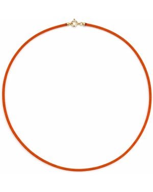 Pearl Code Italian Cord With-Plated Clasp - Red