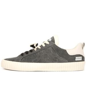 Springa | Unique Vulcanized Sneakers Italian Handmade Wavy Suede Dark - Brown