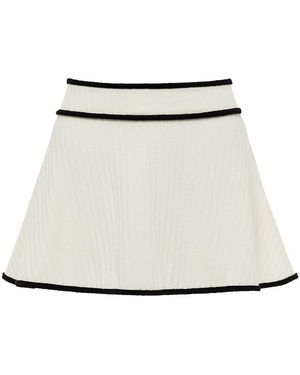 Montce Cream Binded Terry Rib Aurora Skirt - White