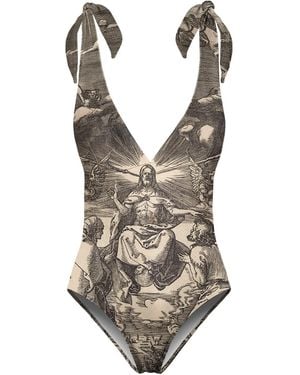Aloha From Deer Neutrals The Last Judgement One Piece Swimsuit - Brown