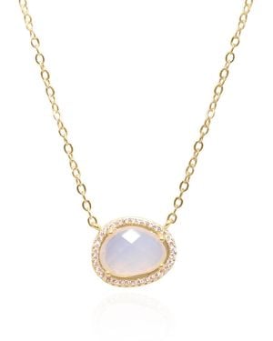 Luna Charles Bianca Moonstone Pendant Necklace - Metallic