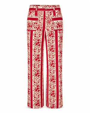 Mind Traveler Valeria Floral Jeans - Red