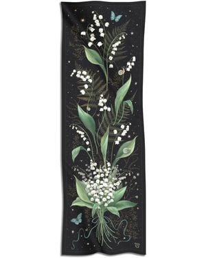Silk&Soul Lily Of The Valley Silk Scarf - Green