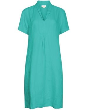 NoLoGo-chic Elodie Short Sleeve Midi Dress Linen - Green