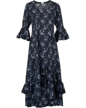 At Last Victoria Midi Dress - Blue