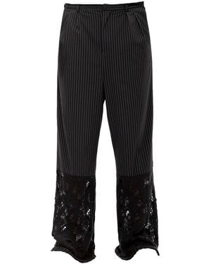 Maison Bogomil Split Code Trousers - Black