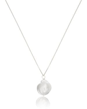 Lily & Roo Large Baroque Pearl Necklace - Metallic
