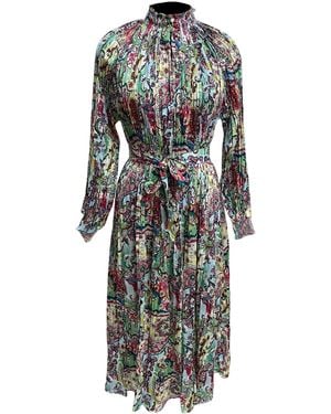 Zasta Studio Summer Print Edition Cotton Dress Eight - Black
