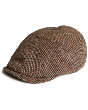 Dasmarca Hats Harrison Heather Harris Tweed Newsboy Cap - Brown