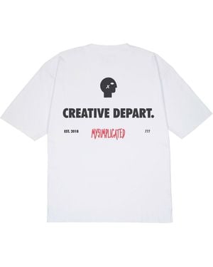 mysimplicated Oversized T-Shirt With Creative Department Design - White