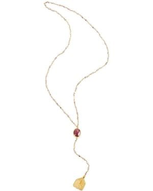 Opium Jewels Vintage Rosary Amulet Necklace - Metallic