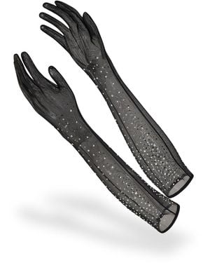 Empress Mimi Astria Sheer Long Gloves - Black
